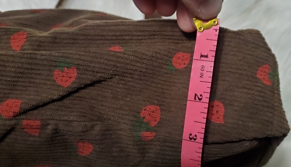 Brown Corduroy Strawberry π Bag - Picture 7 of 9